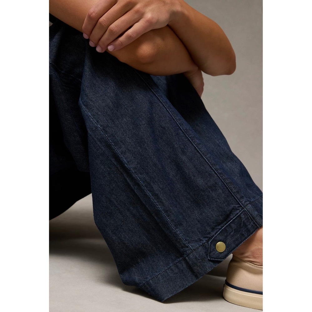 American Eagle | 2026 Baggy Wide-Leg Trouser 12 Short Convertible Denim - Picture 5 of 14